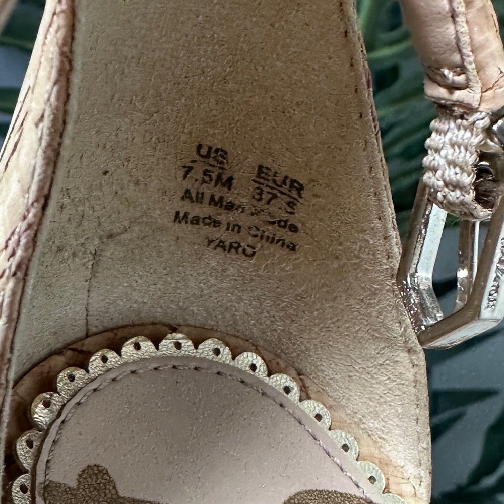 Sam Edelman Women’s Yaro Cork Block High Heel Sandals size 7 1/2 - Picture 5 of 9